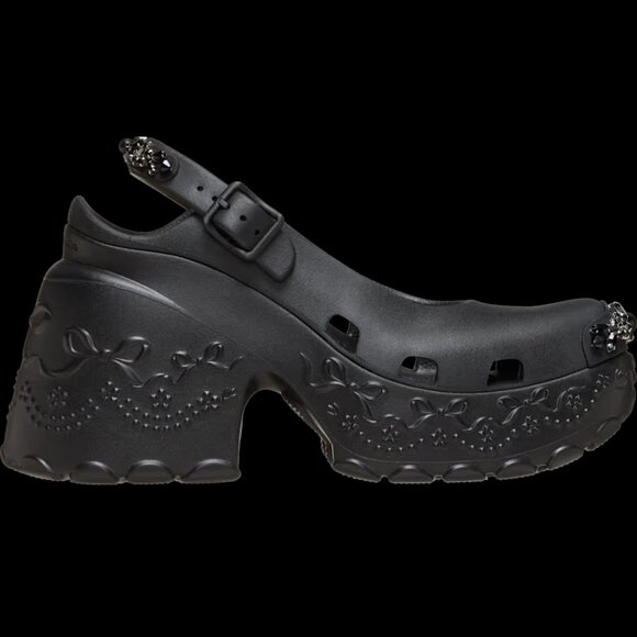 2025 Simone Rocha X Crocs Black Ballerina Platform - Picture 1 of 2